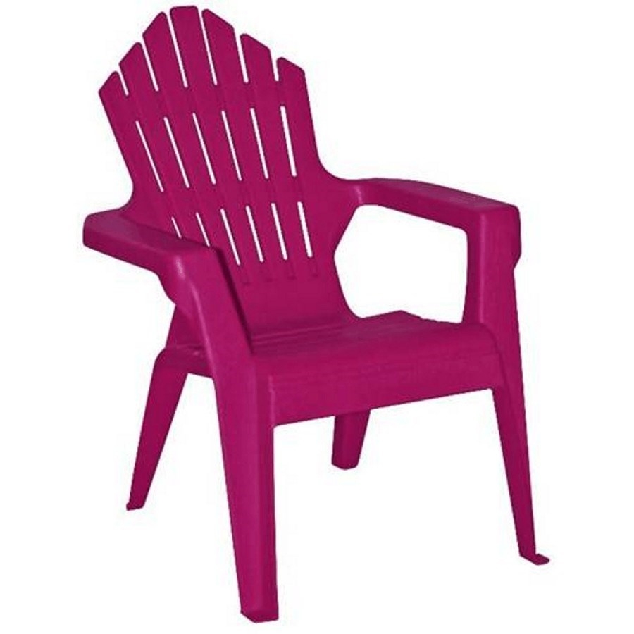 Chaise Adirondack en résine pour enfants, rose chaud