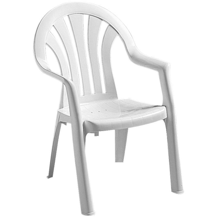 Chaise empilable Catalina en résine blanche