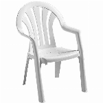Chaise empilable Catalina en résine blanche