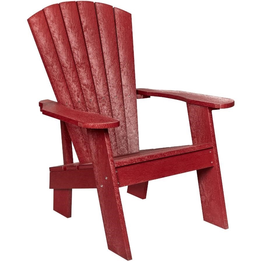 Chaise Adirondack en plastique recyclé, roche rouge