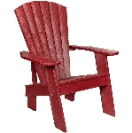 Chaise Adirondack en plastique recyclé, roche rouge