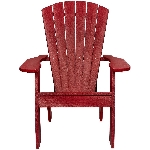 Chaise Adirondack en plastique recyclé, roche rouge