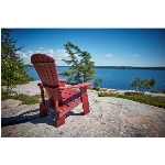 Chaise Adirondack en plastique recyclé, roche rouge