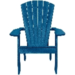 Chaise Adirondack en plastique recyclé, bleu pacifique