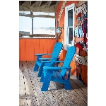 Chaise Adirondack en plastique recyclé, bleu pacifique