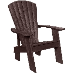 Chaise Adirondack en plastique recyclé, brun terre