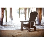 Chaise Adirondack en plastique recyclé, brun terre
