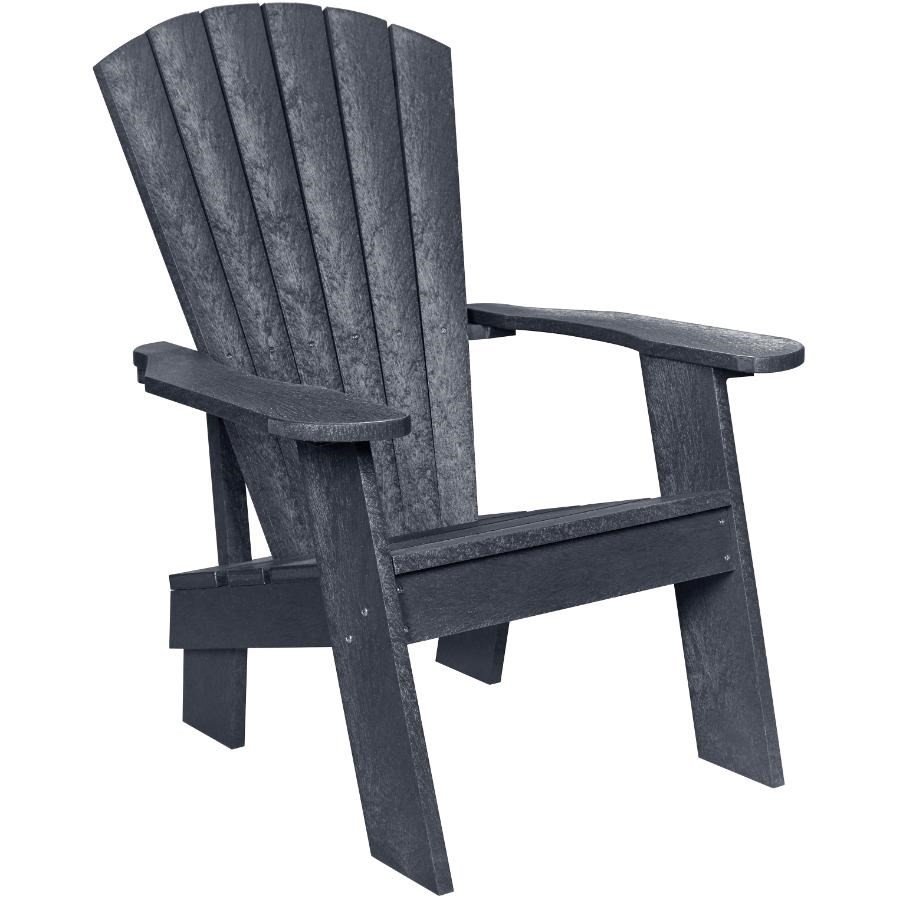 Chaise Adirondack en plastique recyclé, pierre grise