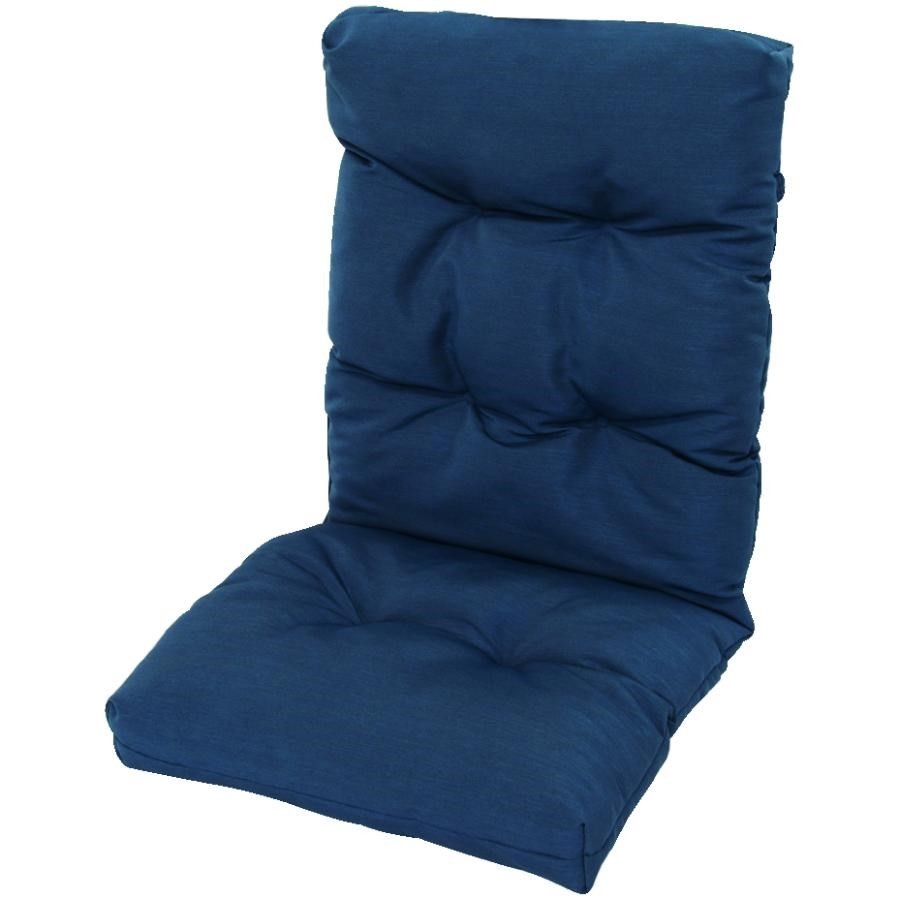Coussin pour chaise à dossier haut, uni bleu marine