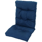 Coussin pour chaise à dossier haut, uni bleu marine
