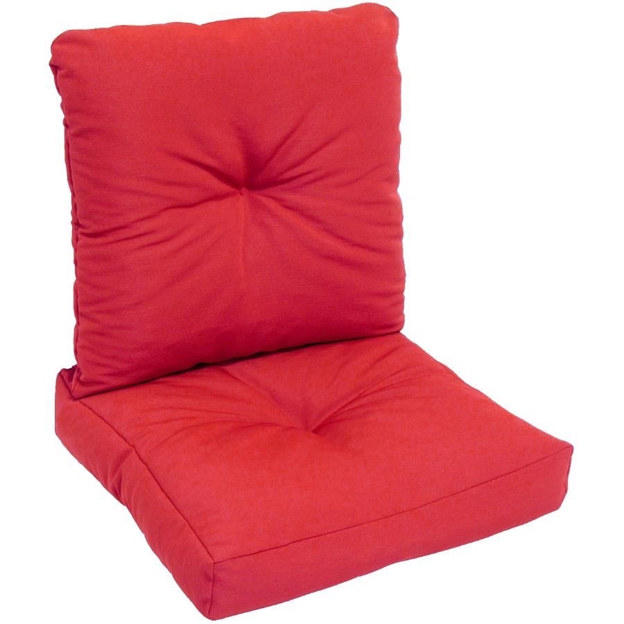 Coussin à assise profonde, uni rouge