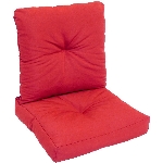 Coussin à assise profonde, uni rouge