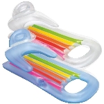 Chaise longue King Kool gonflable, 63 po, couleurs variées